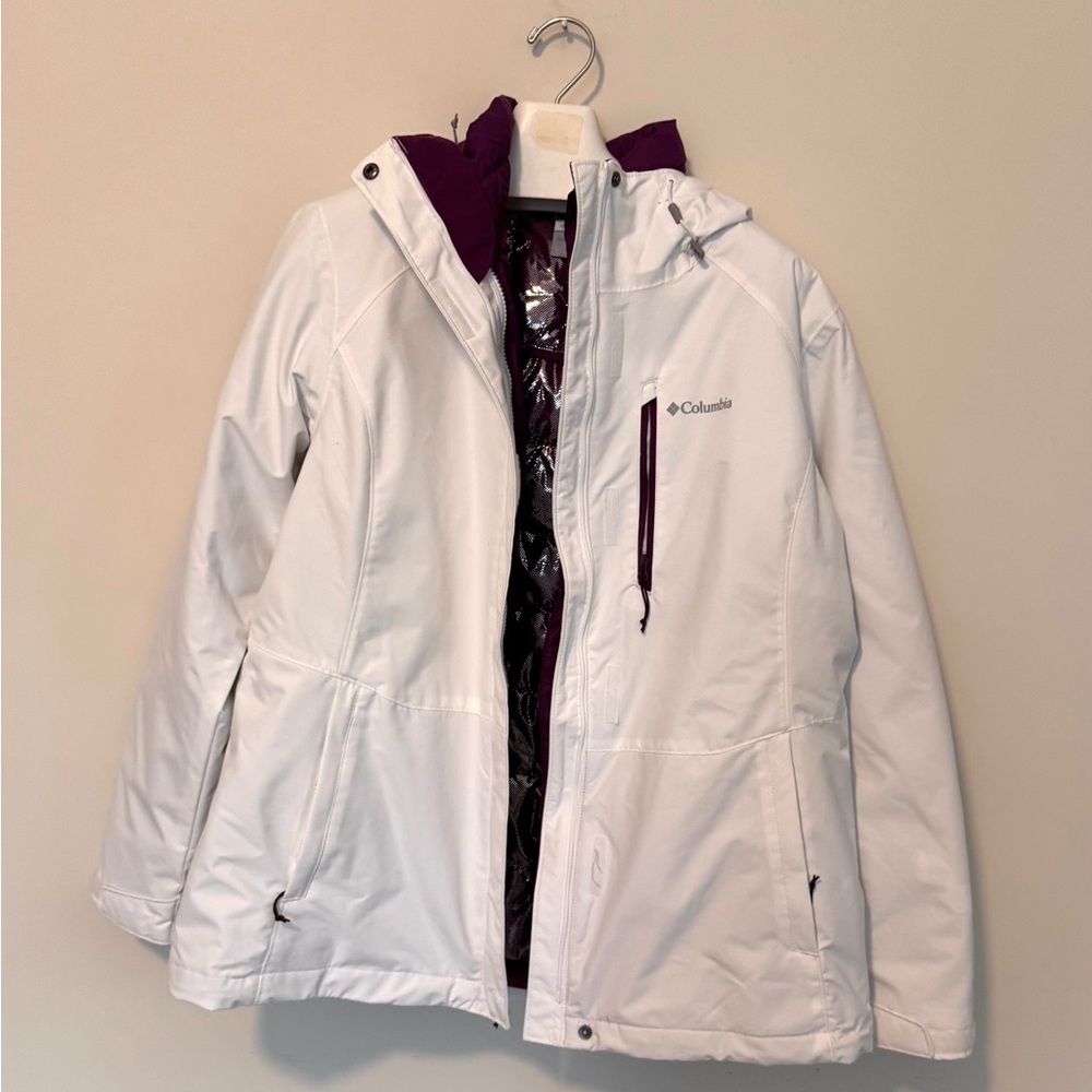 Columbia Interchange White and Purple Jacket